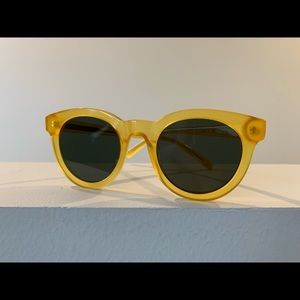 Madewell round yellow sunglasses